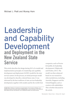 And Deployment in the New Zealand State Service