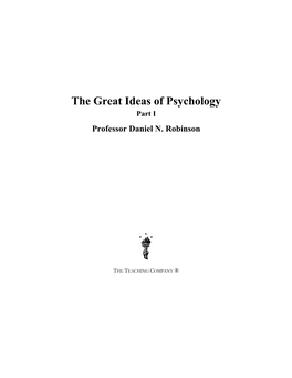 The Great Ideas of Psychology Part I