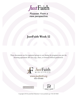 Justfaith Week 12