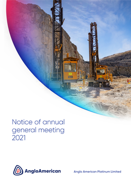 Notice of Annual General Meeting 2021