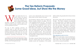 The Tax Reform Proposals: Some Good Ideas, but Show Me the Money