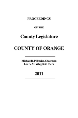 2011 Legislative Proceeding