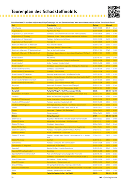 Tourenplan Des Schadstoffmobils