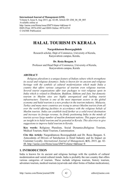 Halal Tourism in Kerala