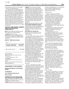 Federal Register/Vol. 72, No. 27/Friday, February 9, 2007/Rules