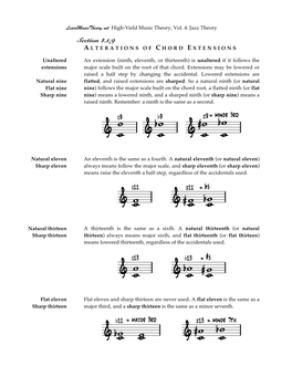 4.1.9 Alterations of Chord Extensions