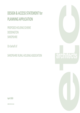 DESIGN & ACCESS STATEMENT for PLANNING APPLICATION