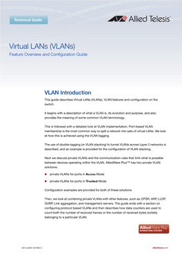 Vlans Feature Overview and Configuration Guide