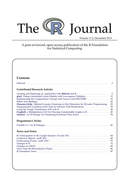 The R Journal Volume 3/2, December 2011