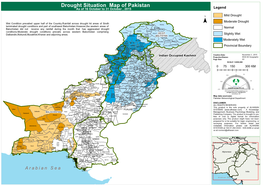 Drought Situation Map of Pakistan As of 16 October to 31 October , 2015 Legend