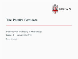 The Parallel Postulate
