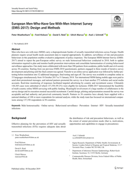 (EMIS-2017): Design and Methods