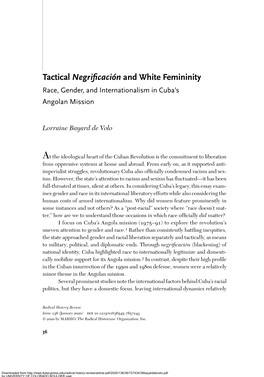 Tactical Negrificación and White Femininity