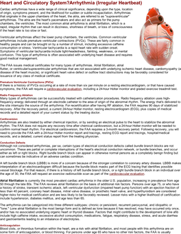 Heart and Circulatory System?Arrhythmia (Irregular