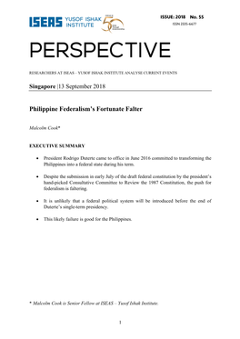 Philippine Federalism's Fortunate Falter