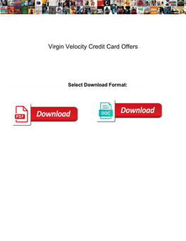 Virgin Velocity Credit Card Offers