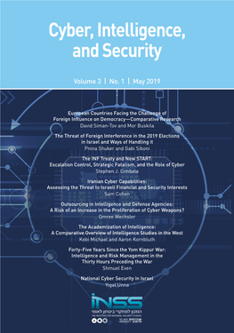 Cyber, Intelligence, and Security