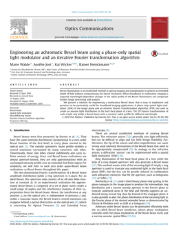 Engineering an Achromatic Bessel Beam Using a Phase-Only Spatial Light Modulator and an Iterative Fourier Transformation Algorithm