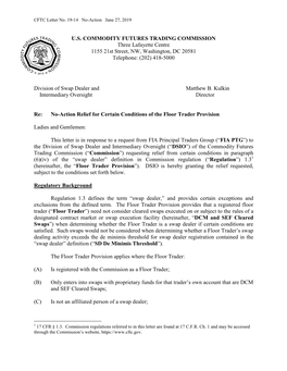 19-14 No-Action June 27, 2019