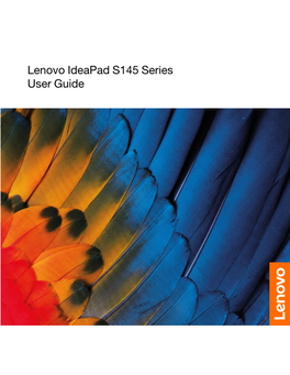 Lenovo Ideapad S145 Series User Guide Read This First