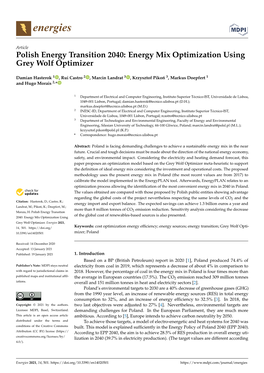 Polish Energy Transition 2040: Energy Mix Optimization Using Grey Wolf Optimizer