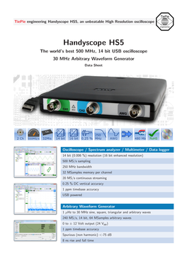 Handyscope HS5, an Unbeatable High Resolution Oscilloscope