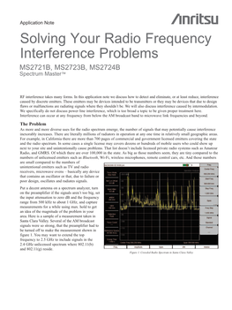 Solving Your Radio Frequency Interference Problems Spectrum