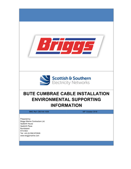 Bute-Cumbrae Environmental Supporting Information