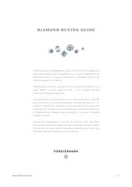 Diamond Buying Guide