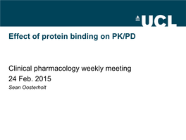 Effect of Protein Binding on PK/PD