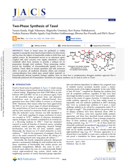 Two-Phase Synthesis of Taxol