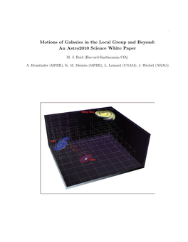 Motions of Galaxies in the Local Group and Beyond: an Astro2010 Science White Paper