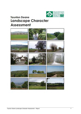 Taunton Deane Landscape Character Assessment – Report 1 Taunton Deane Landscape Character Assessment