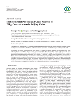 Spatiotemporal Patterns and Cause Analysis of PM 2.5 Concentrations