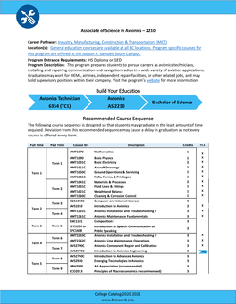 Avionics AS (2210) (Program Map 2020-2021)