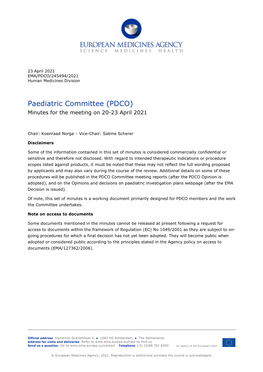 PDCO Minutes 20-23 April 2021