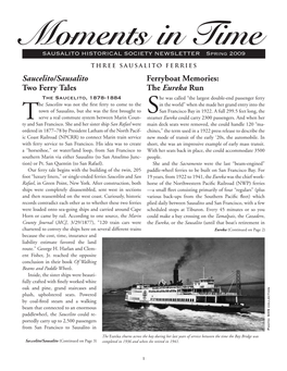 Ferryboat Memories: the Eureka Run Saucelito/Sausalito Two Ferry Tales