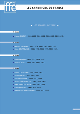Les Champions De France