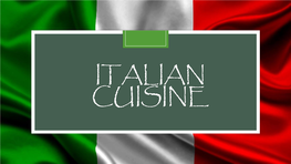 Italian Cuisine Meal Structure