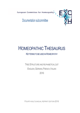 Homeopathic Thesaurus