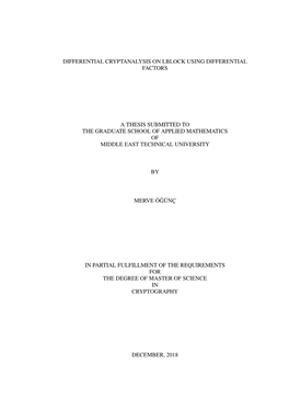 Differential Cryptanalysis on Lblock Using Differential Factors