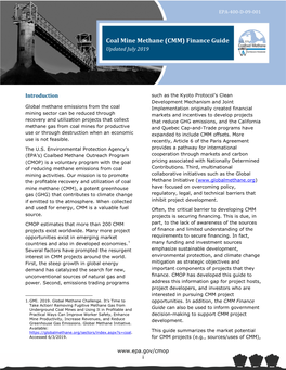 Coal Mine Methane (CMM) Finance Guide Updated July 2019