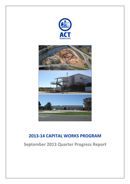2013-14 CAPITAL WORKS PROGRAM September 2013 Quarter Progress Report