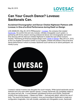 Can Your Couch Dance? Lovesac Sactionals Can