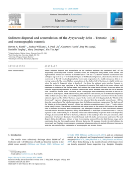 Sediment Dispersal and Accumulation Off the Ayeyarwady Delta