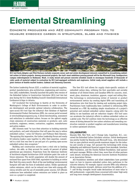 Elemental Streamlining Concrete Producers and AEC Community Program Tool to Measure Embodied Carbon in Structures, Slabs and Finishes