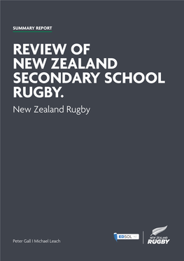 REVIEW of NEW ZEALAND SECONDARY SCHOOL RUGBY. New Zealand Rugby