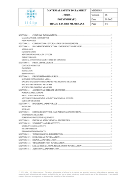 Pro Sto A02 Msds 002 Msds Pi Membrane