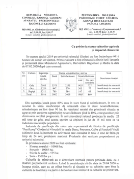 Cu Privire La Starea Culturilor Agricole Şi Impactul Climateric În Toamna