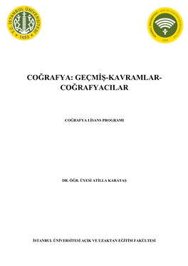 Coğrafya: Geçmiş-Kavramlar- Coğrafyacilar